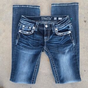 Miss Me Women's Signature Boot Cut Jeans - Blue